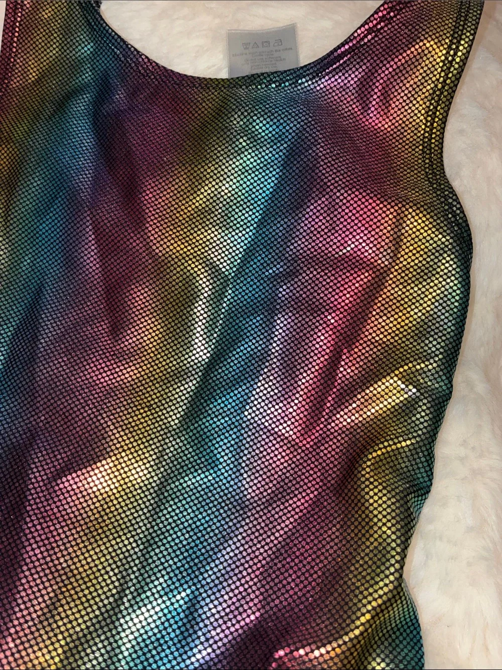 Danskin Iridescent Rainbow Metallic One-Piece